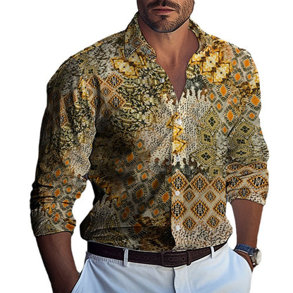 Chemise à manches longues pour hommes avec motif paisley complexe et design exclusif Chic und Stil