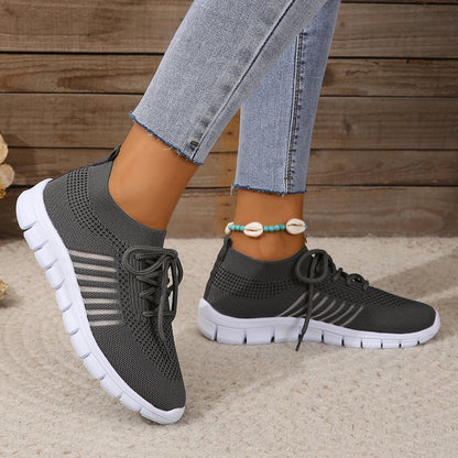 Baskets de sport pour femmes avec dessus en tricot respirant Chic und Stil