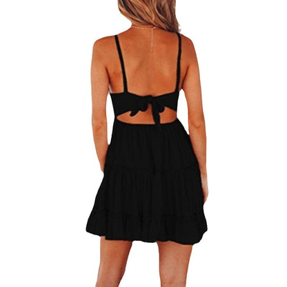 Robe d'été mini évasée pour femmes Chic und Stil