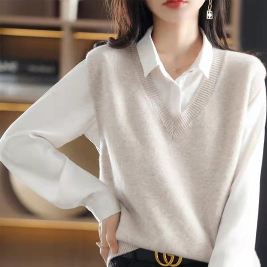Dames pull-over gilet Chic und Stil