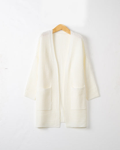 Cardigan en tricot décontracté pour femmes avec poches et coupe ouverte Chic und Stil