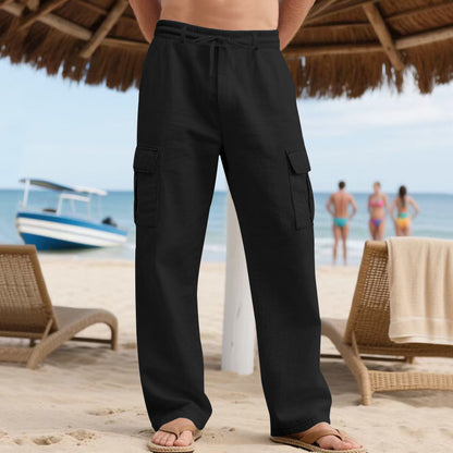 Men's casual cargo pants with side pockets and elastic waistband Chic and style