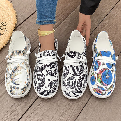 Chaussures de loisirs pour femmes avec un design graphique unique et une semelle en caoutchouc confortable Chic und Stil