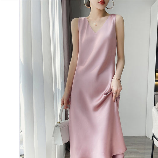 Robe Maxi Élégante à Col V pour Femmes Chic und Stil