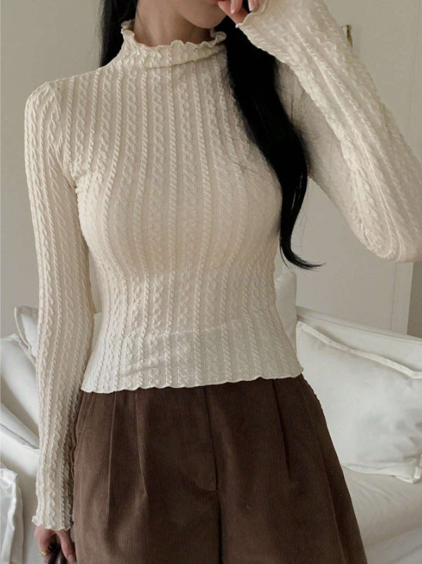 Dames haut à manches longues avec design texturé Chic und Stil