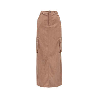 Jupe maxi femme avec poches cargo pratiques et détails de boutons Chic und Stil