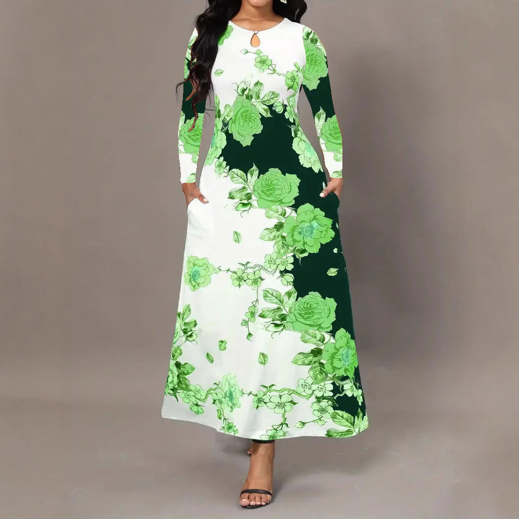 Robe maxi à imprimé floral pour femmes Chic und Stil