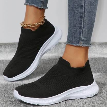 Baskets Slip-On respirantes pour femmes avec tige en tricot flexible Chic und Stil