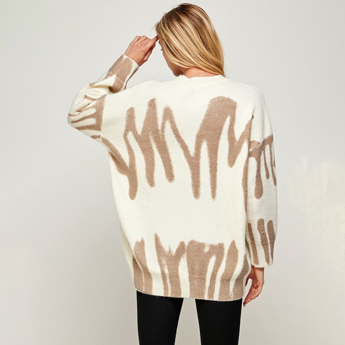 Pull femme décontracté en tricot avec motif unique Chic und Stil