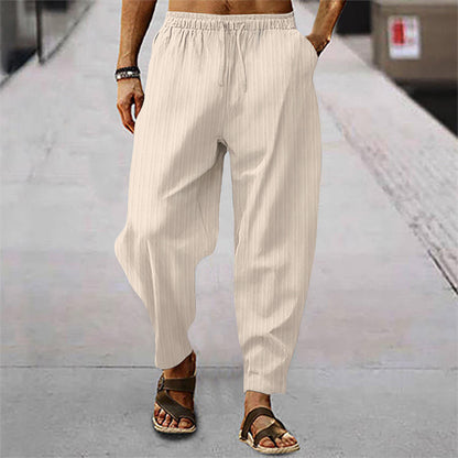 Pantalon à rayures fines décontracté pour hommes Chic und Stil