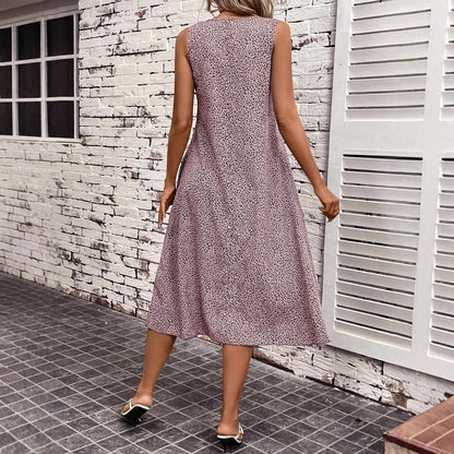 Robe Midi Décontractée Femme Chic und Stil
