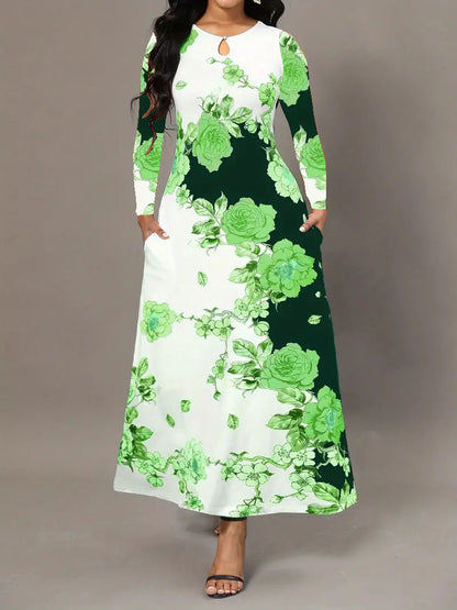 Robe maxi à imprimé floral pour femmes Chic und Stil
