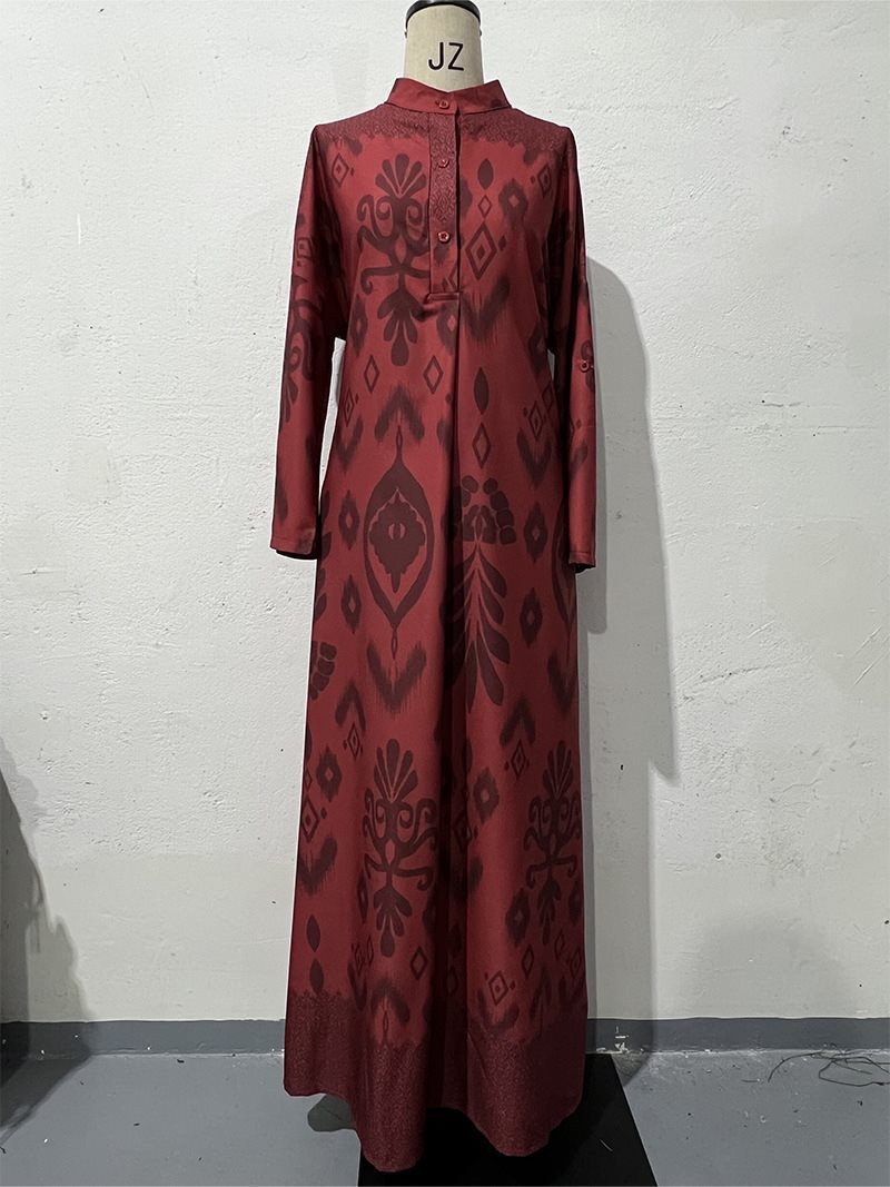 Robe Maxi Femme avec motif fin Chic und Stil