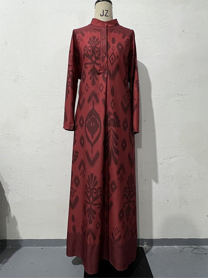 Robe Maxi Femme avec motif fin Chic und Stil