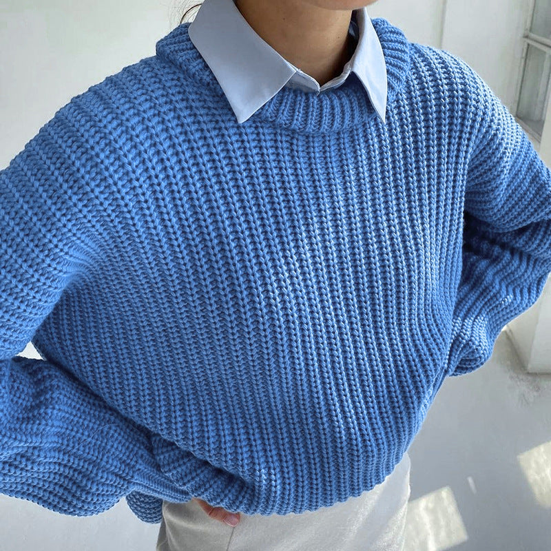 Pull oversized en tricot pour femmes avec motif texturé Chic und Stil