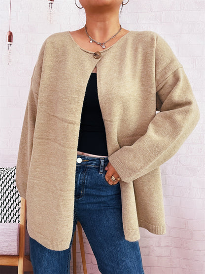 Cardigan en tricot décontracté pour femmes à coupe ouverte et matériaux doux Chic und Stil