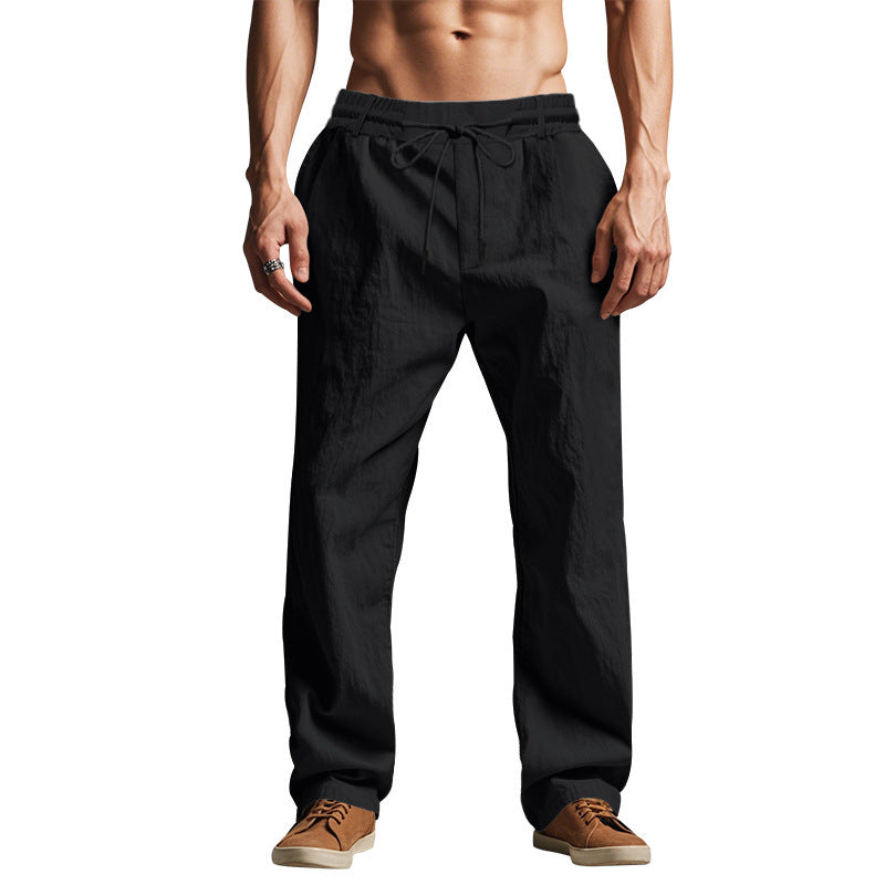 Men's casual pants with elastic waistband and side pockets Chic and Style