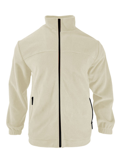 Veste en polaire pour hommes avec col haut et poches zippées pratiques Chic und Stil