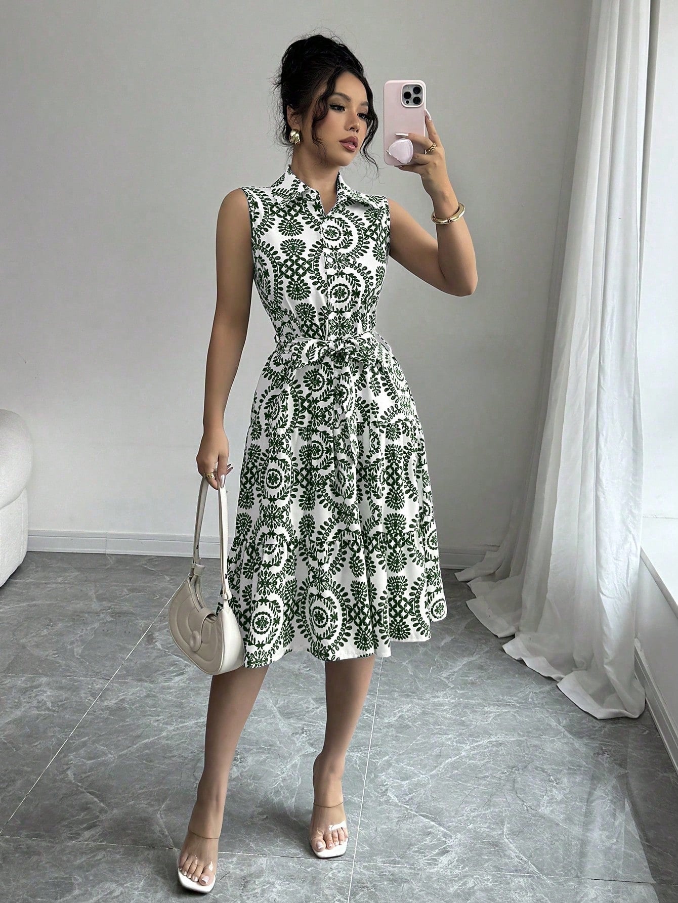 Robe chemise à boutons pour femmes chic et stylée