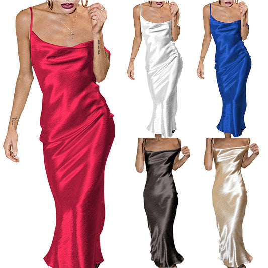 Chemise de nuit en satin pour dames Chic und Stil