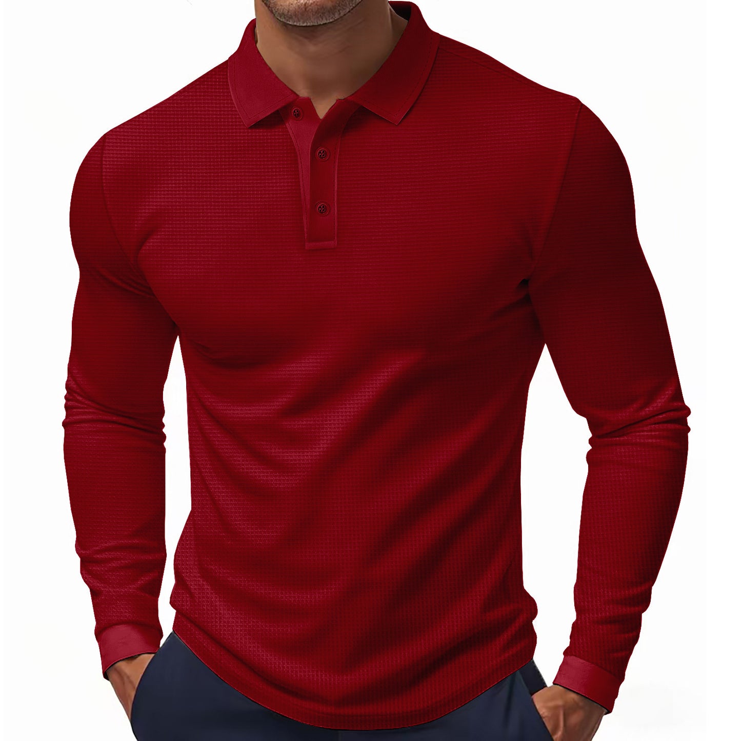 Men's Long Sleeve Polo Chic and Style