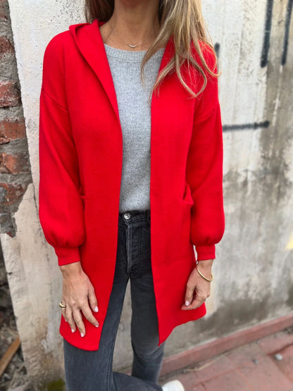 Dames Gilet à manches longues avec capuche Chic und Stil