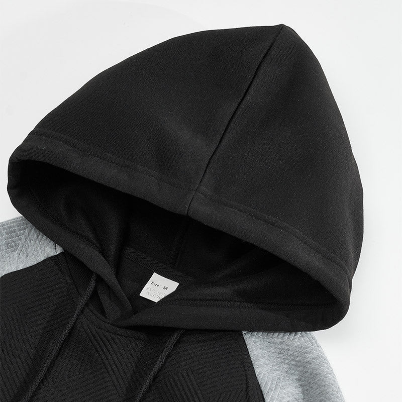 Sweat-Hoodie sportif pour hommes avec des manches structurées et poche kangourou Chic und Stil