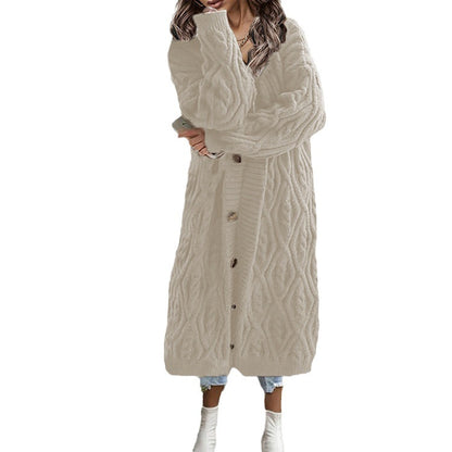 Dames Gros Tricot Cardigan avec design ouvert et boutons pratiques Chic und Stil