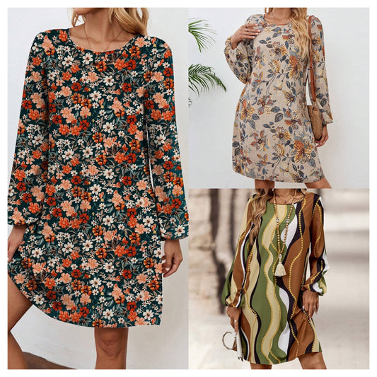 Robe de loisirs pour femmes au style décontracté avec des accents floraux Chic und Stil