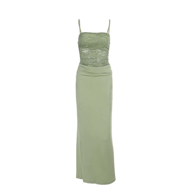 Femmes Robe de Soirée Élégante Transparente en Dentelle Chic und Stil
