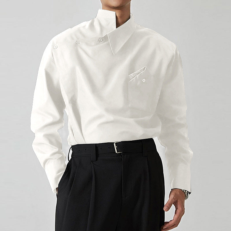 Veste de chef pour hommes avec col montant moderne et poche poitrine pratique Chic und Stil