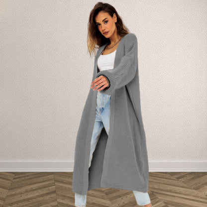Dames Grand cardigan en tricot à manches longues et devant ouvert Chic und Stil