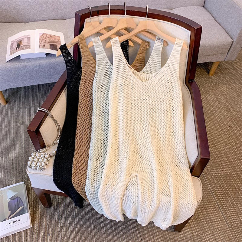 Dames combinaison en tricot aérienne avec un motif en maille fine Chic und Stil