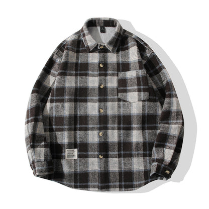 Chemise en flanelle confortable à carreaux pour homme Chic und Stil