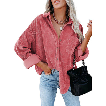 Chemise-blouse casual en velours pour femmes Chic und Stil