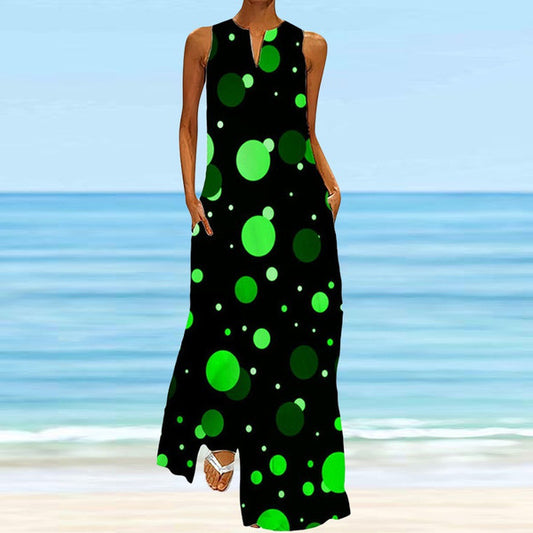 Robe maxi femme avec design de points modernes Chic und Stil