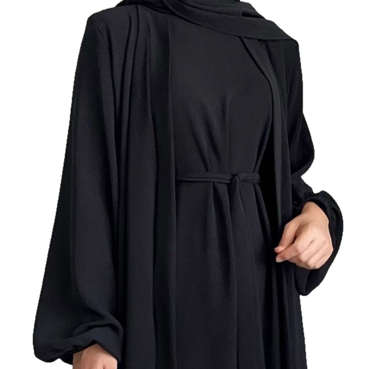 Dames élégant Kimono-robe avec design cintré et manches longues Chic und Stil