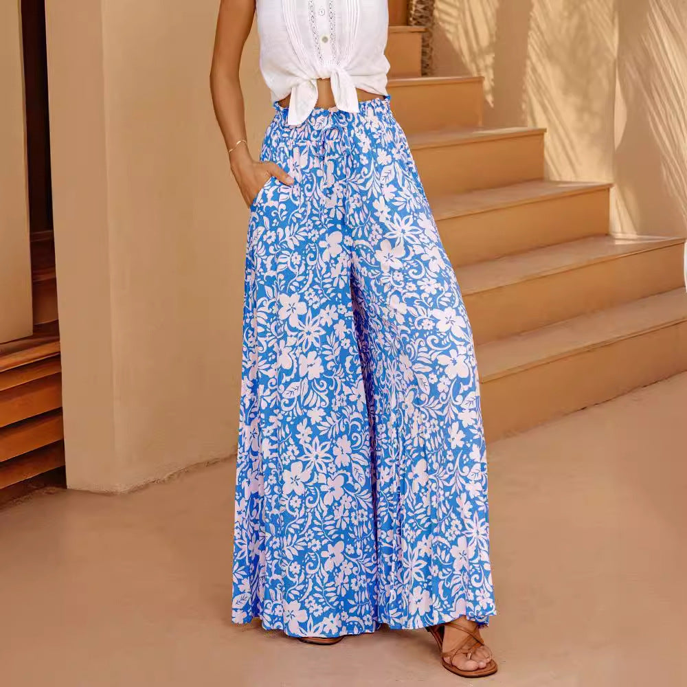 Chic and Stylish Floral Print Wide Palazzo Pants for Women