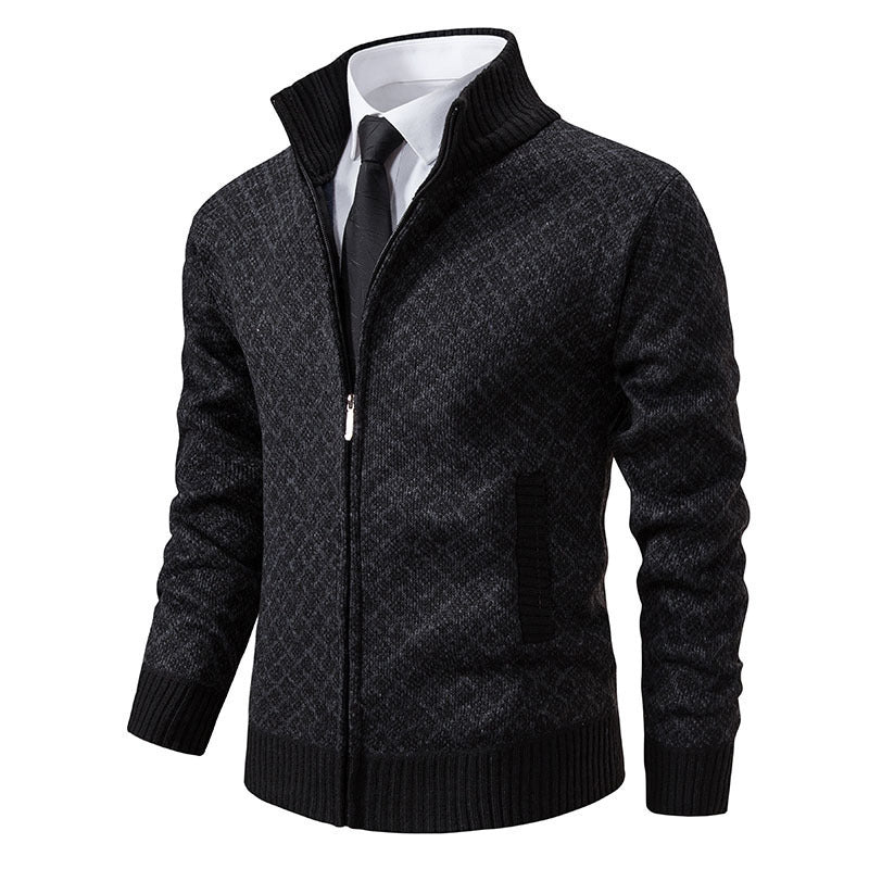 Dames élégant cardigan avec col montant Chic und Stil