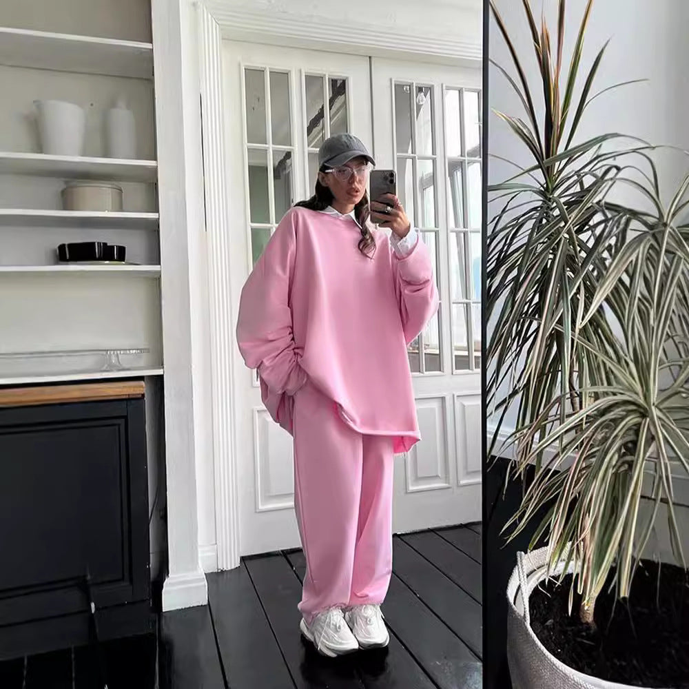 Dames confortable pull surdimensionné et ensemble pantalon lounge Chic und Stil