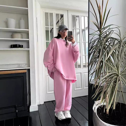 Dames confortable pull surdimensionné et ensemble pantalon lounge Chic und Stil