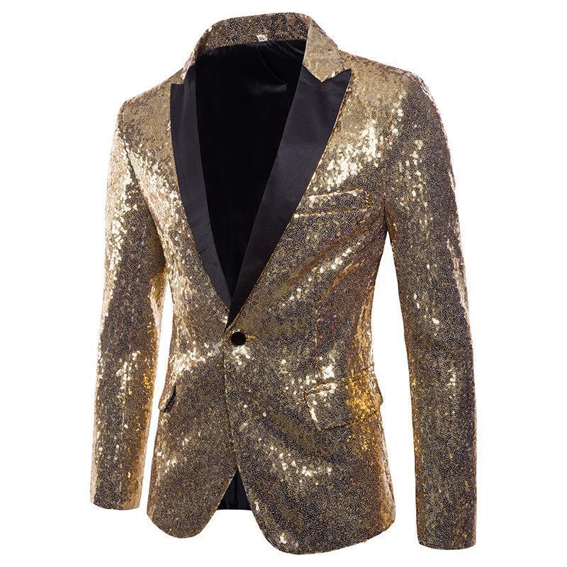 Blazer en sequins pour hommes avec finition brillante et coupe élégante Chic und Stil