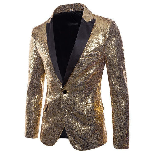 Blazer en sequins pour hommes avec finition brillante et coupe élégante Chic und Stil