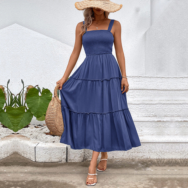 Robe à paliers pour femmes avec haut froncé Chic und Stil