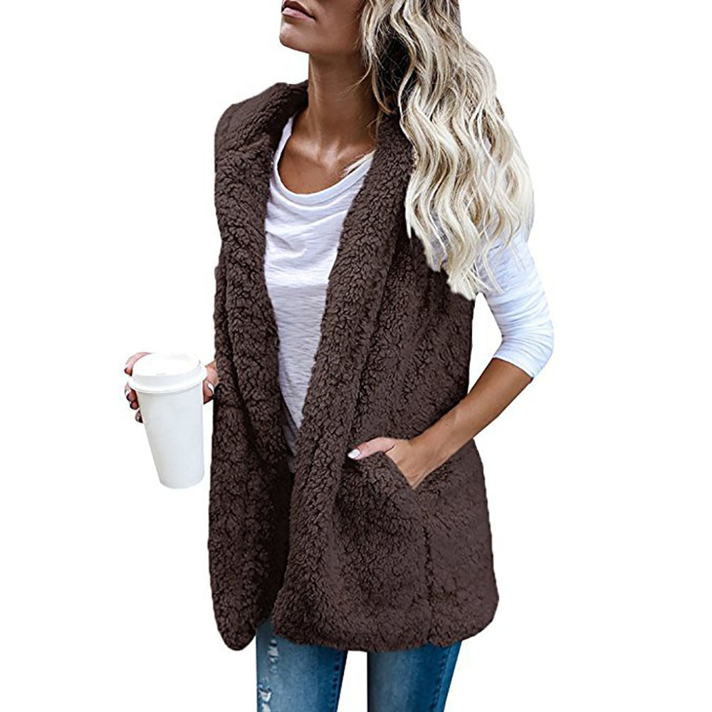 Dames Douce Gilet en Fleece avec poches pratiques et coupe ouverte Chic und Stil