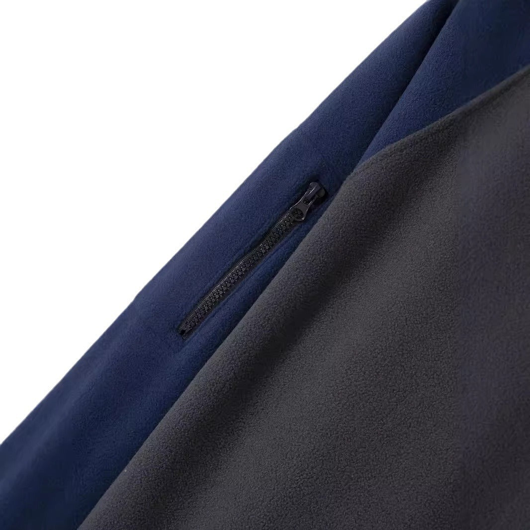 Pull-over en polaire pour hommes à col haut et col montant Chic und Stil