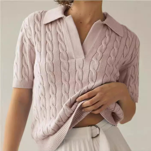 Pull en tricot pour femmes avec motif en relief complexe Chic und Stil