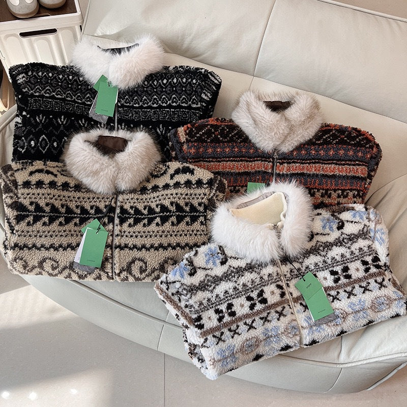 Veste teddy à la mode pour femmes avec col rembourré Chic & Stil