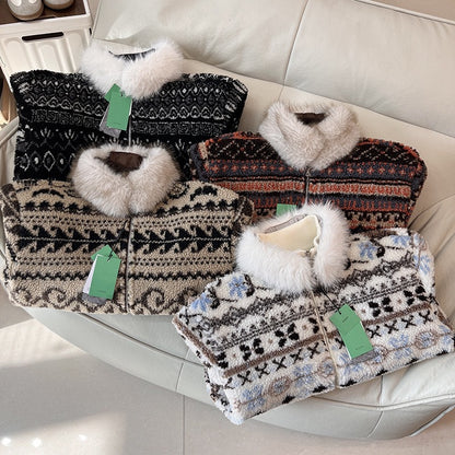 Veste teddy à la mode pour femmes avec col rembourré Chic & Stil