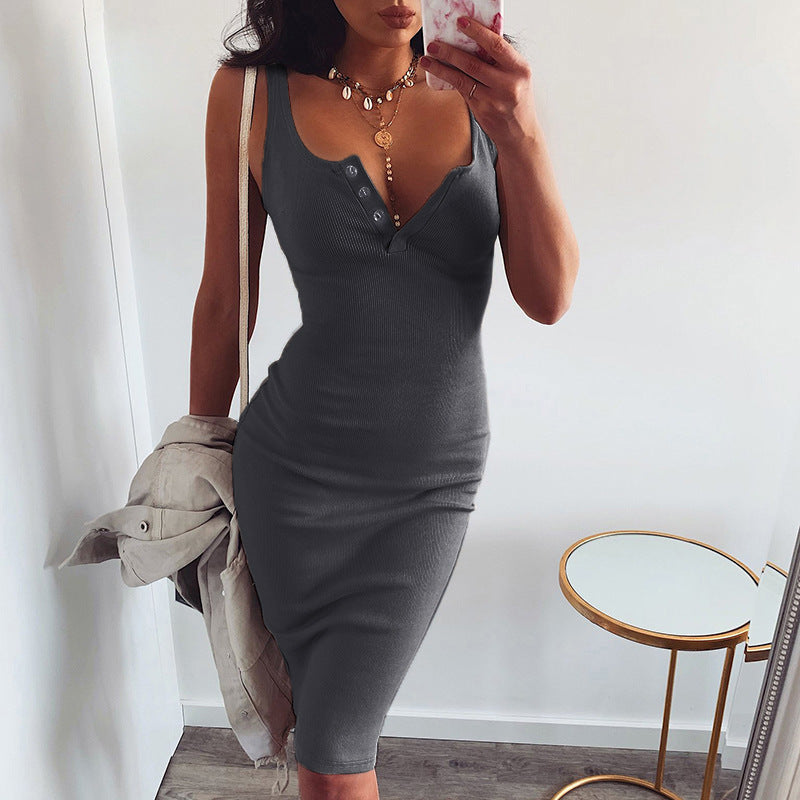 Robe midi bodycon côtelée pour femme Chic und Stil